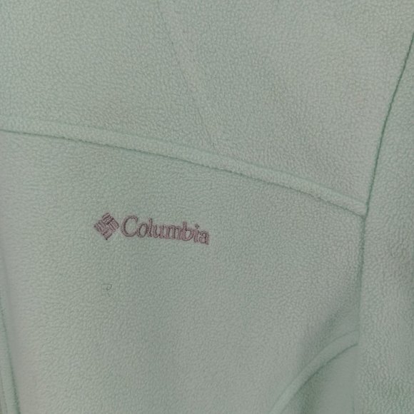 COLUMBIA JACKET WOMEN MEDIUM GREEN FLEECE FULL ZIP LONG SLEEVE SWEATSHIRT OUTDOO - Picture 12 of 15